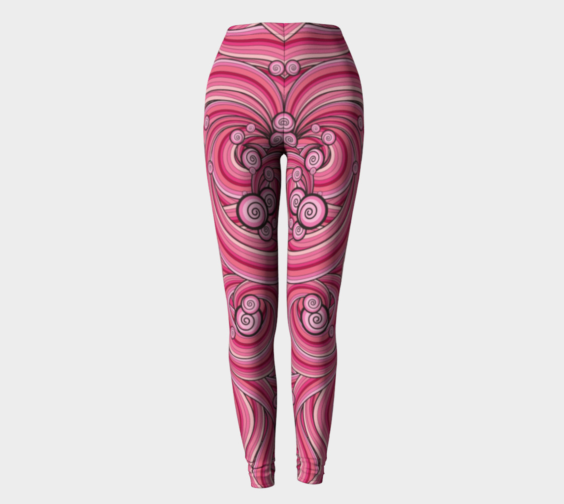 Pink Cotton Candy Swirl leggings preview #2