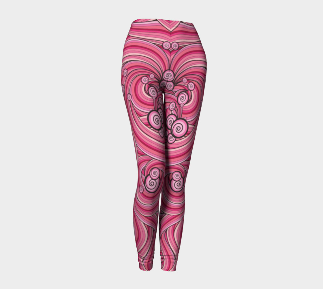 Pink Cotton Candy Swirl leggings preview #1