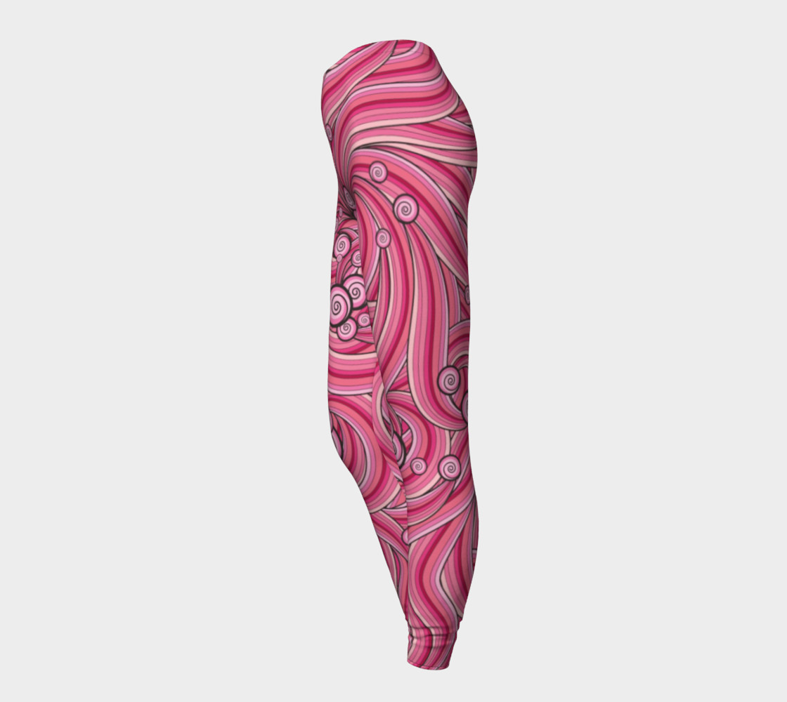 Pink Cotton Candy Swirl leggings preview #3