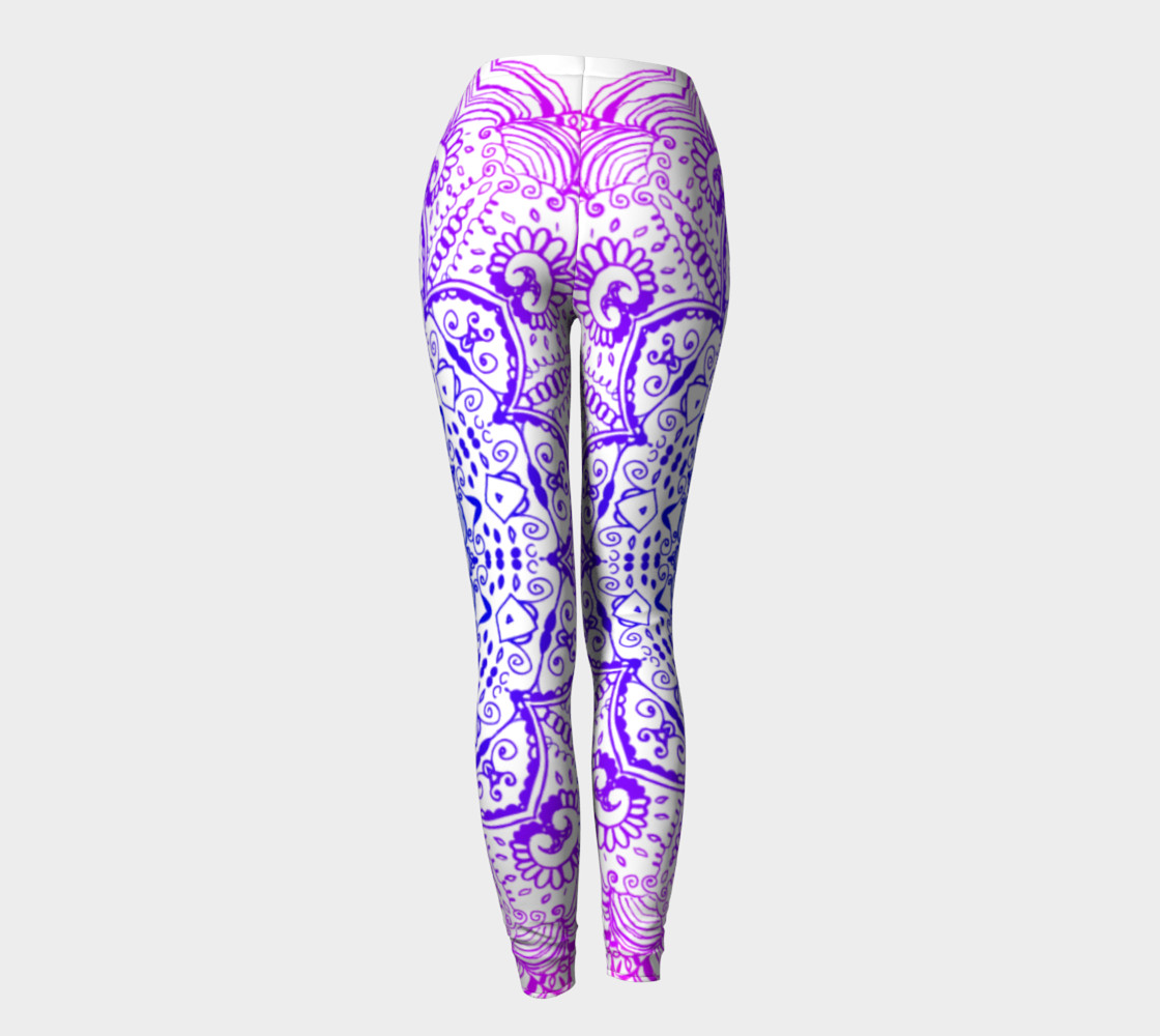 Purple Psychedelic Leggings preview #4