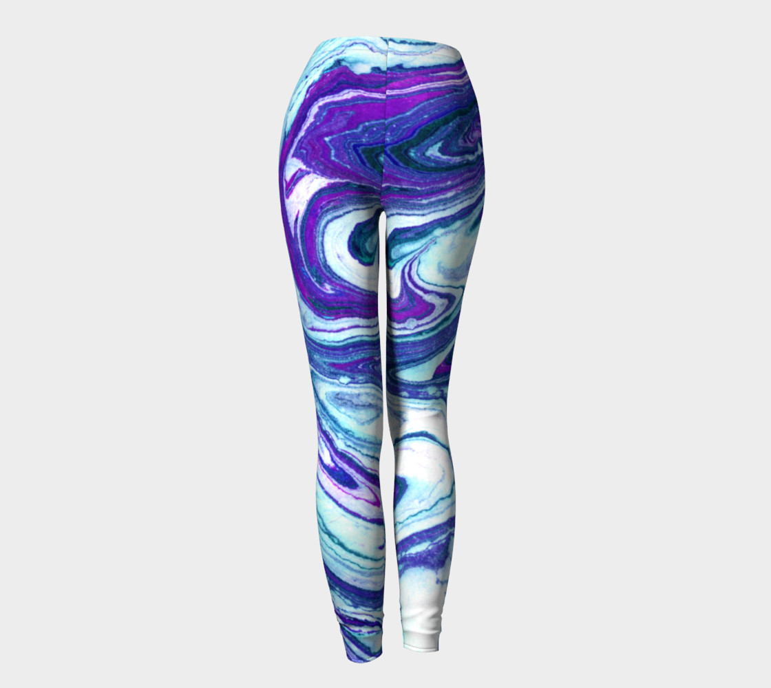 Jillian Marble Purple Teal Legging preview #4