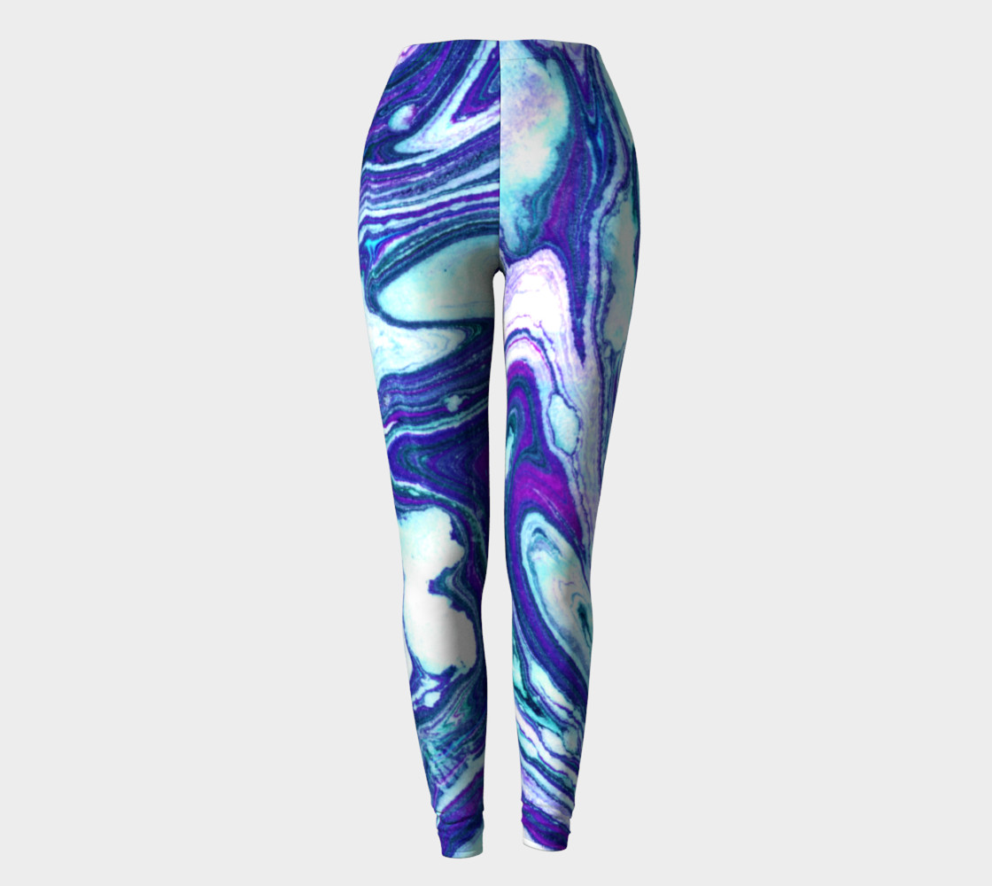 Jillian Marble Purple Teal Legging preview #2