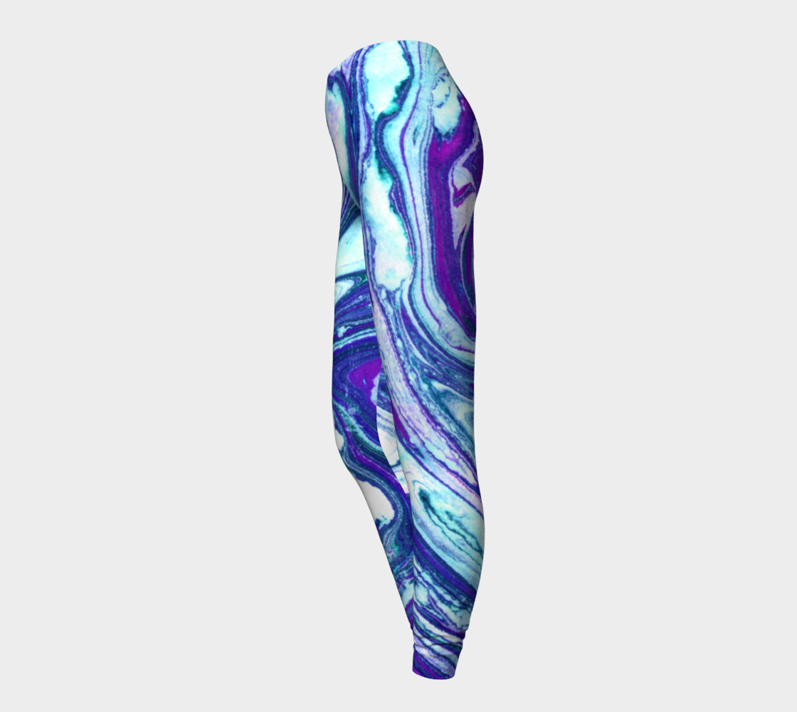 Jillian Marble Purple Teal Legging preview #3