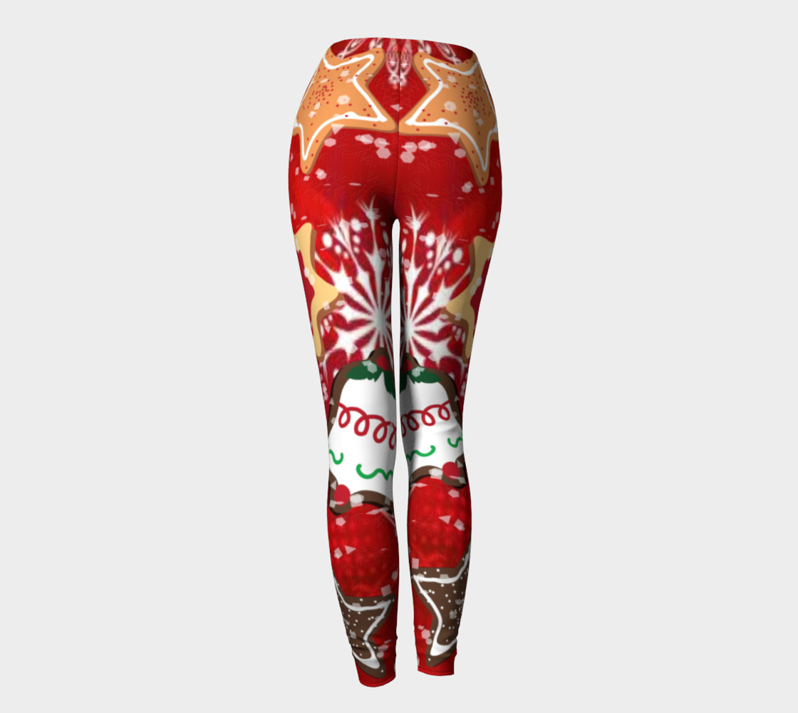 Retro Christmas Cookies Holiday Leggings preview #4