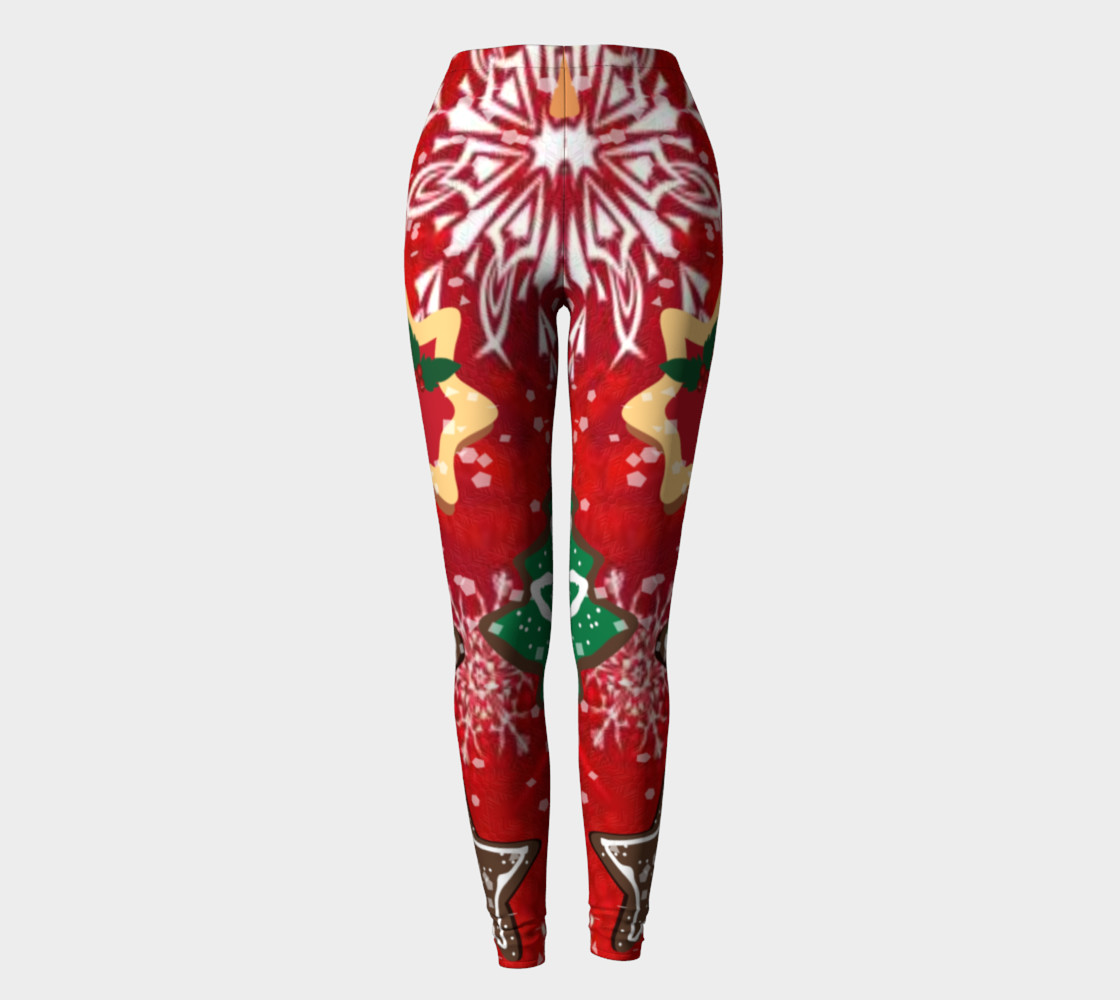 Retro Christmas Cookies Holiday Leggings preview #2
