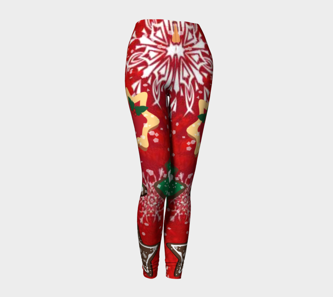Retro Christmas Cookies Holiday Leggings preview #1