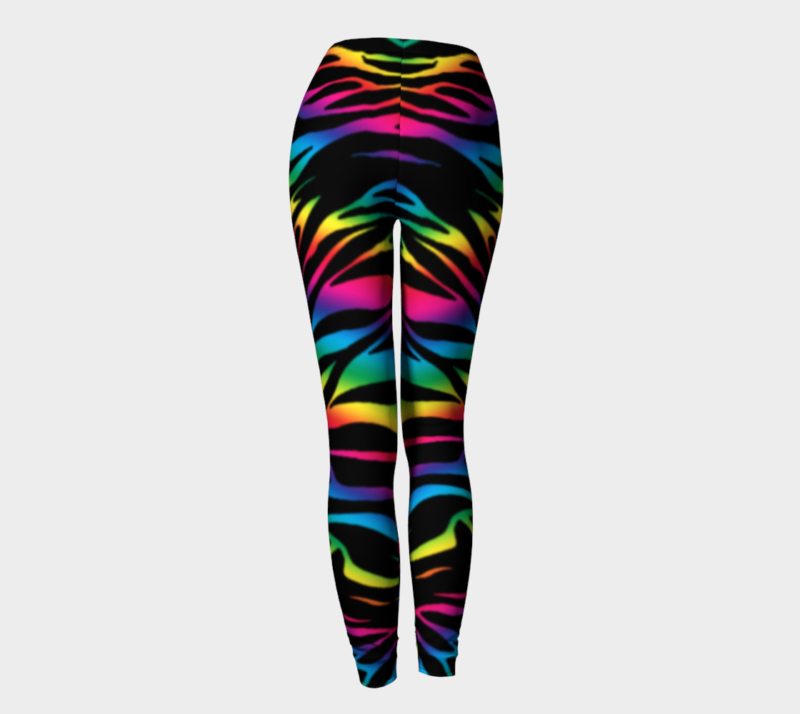 Rainbow Zebra Leggings preview #4