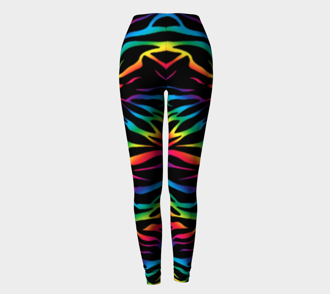 Rainbow Zebra Leggings preview #2