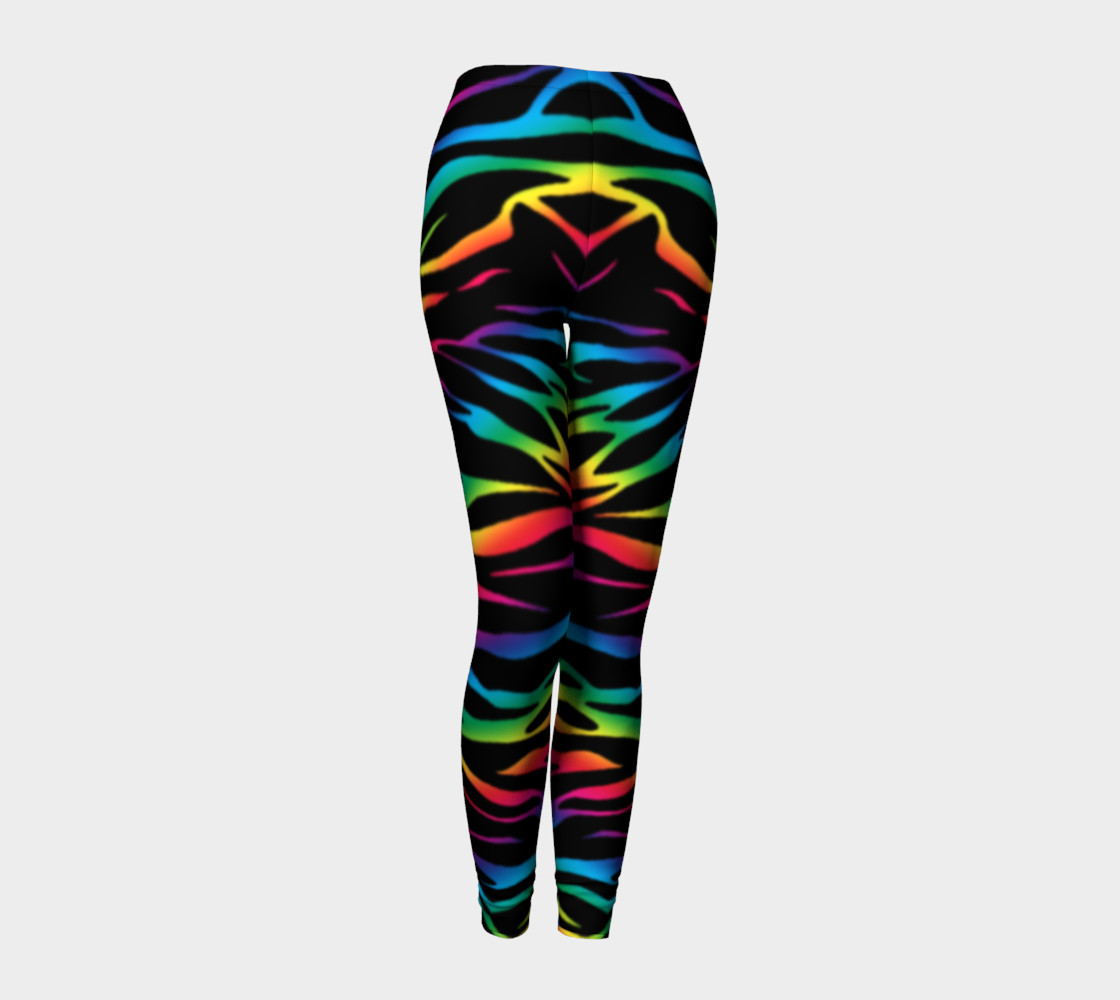 Rainbow Zebra Leggings preview #1