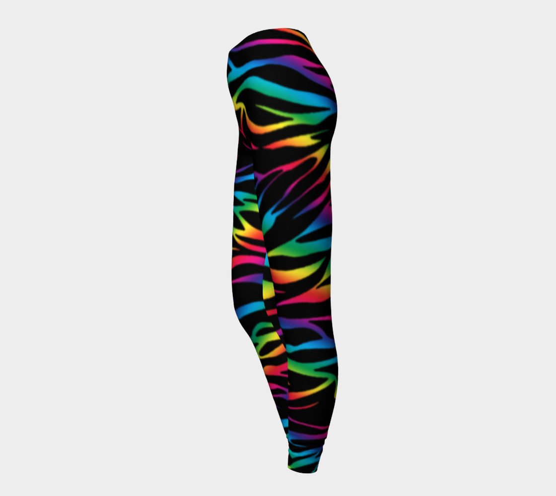 Rainbow Zebra Leggings preview #3
