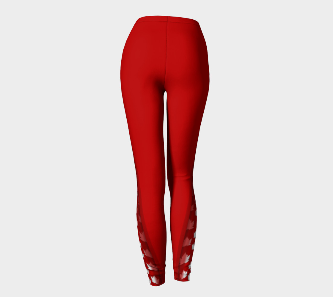Cute Canada Leggings Red preview #4
