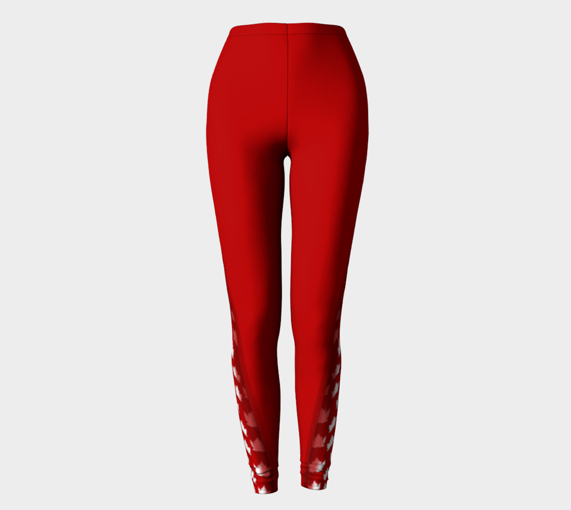 Cute Canada Leggings Red preview #2