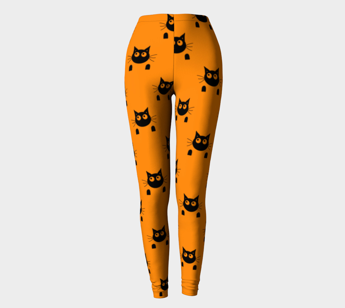 Halloween Cat Leggings preview #2