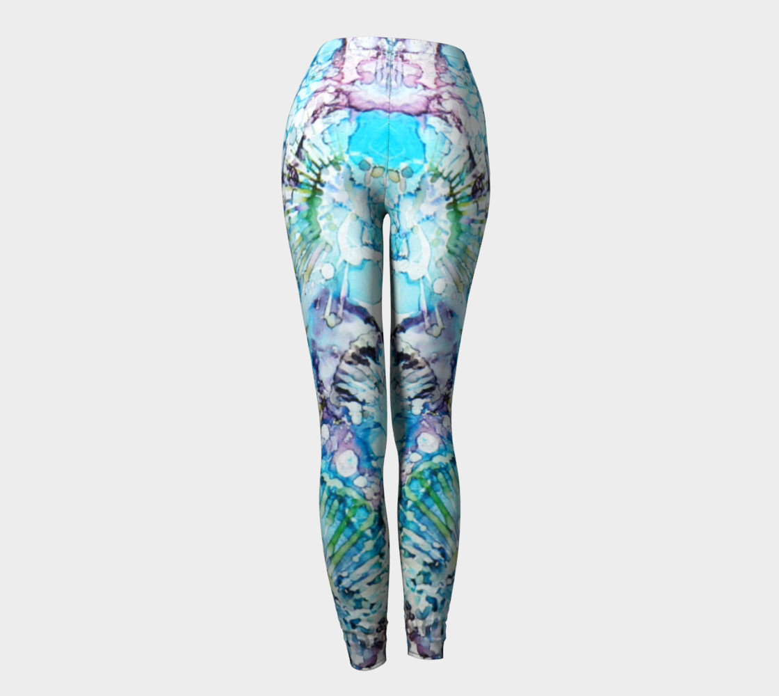 Butterfly Blu Ink #25 Yoga Leggings preview #4