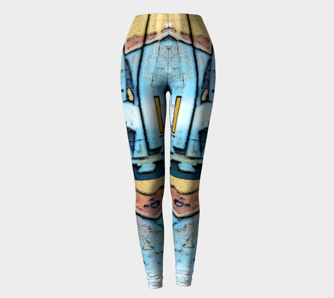 Train Grafitti #1 Yoga Leggings preview #2