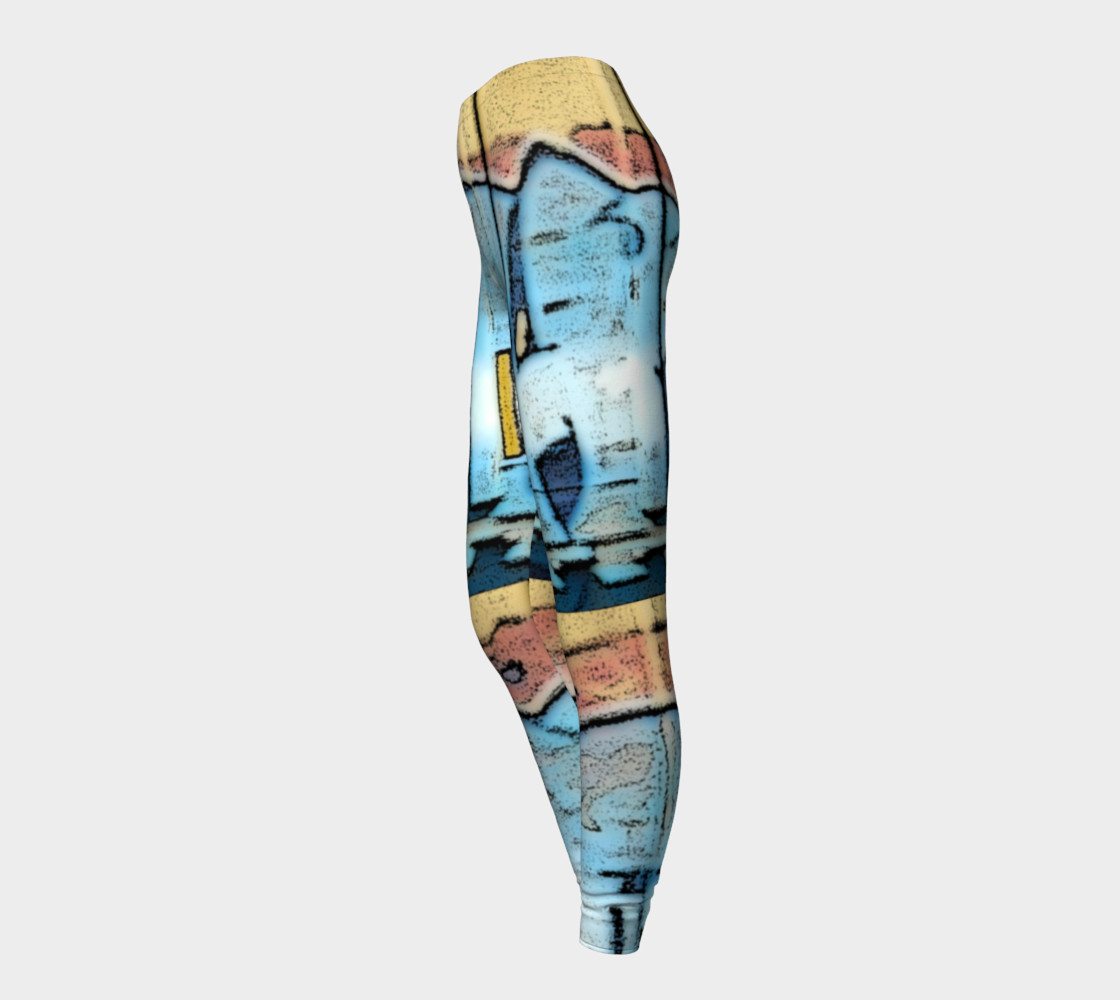 Train Grafitti #1 Yoga Leggings preview #3