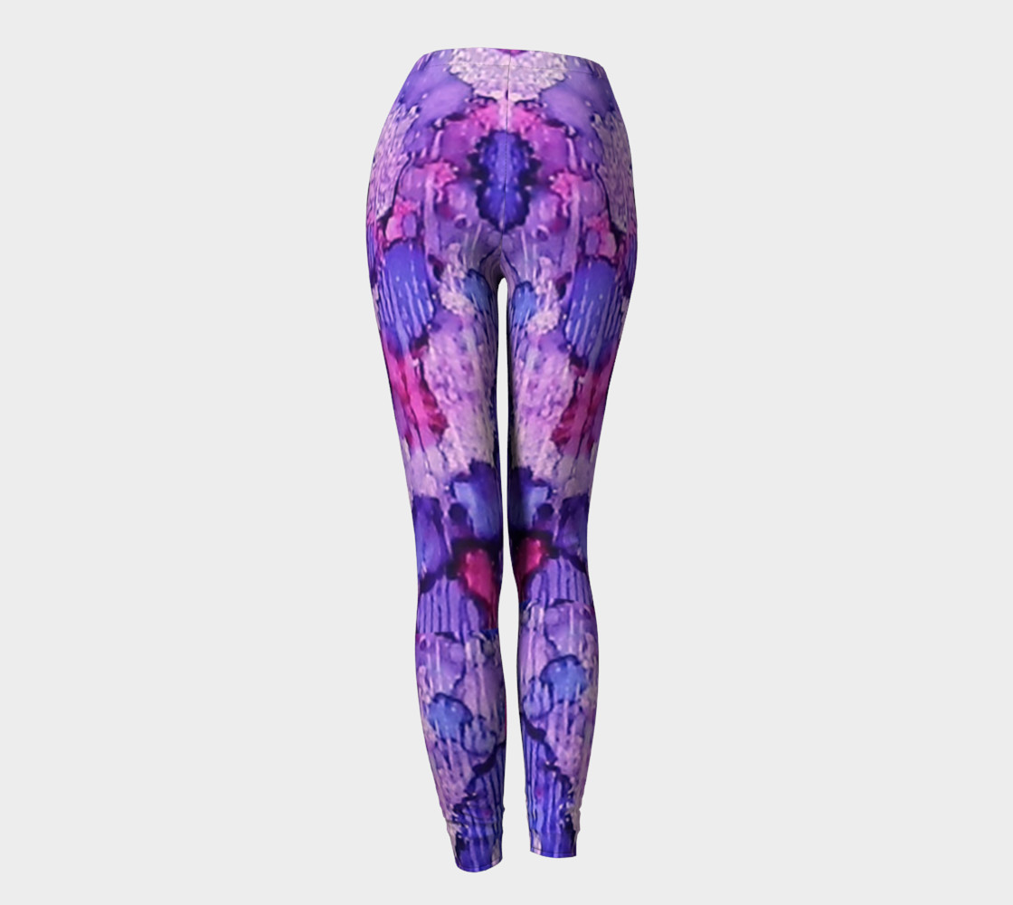 Raspberry Rain Ink #19 Yoga Leggings preview #4