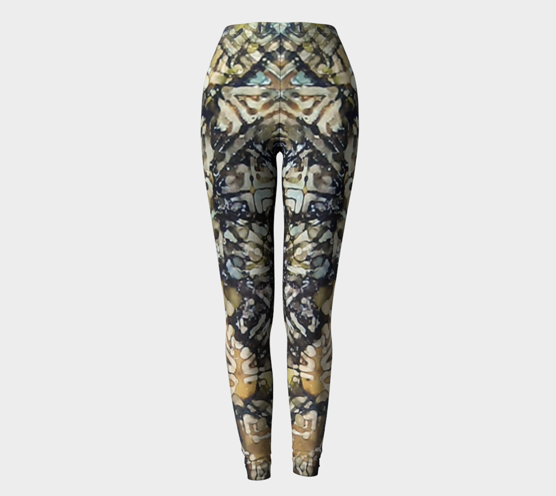 Bark Batik Ink #22 Yoga Leggings preview #2