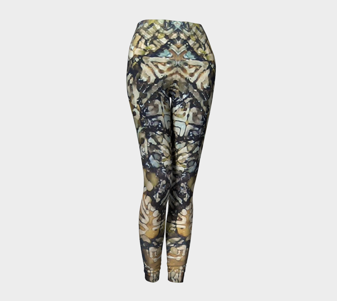 Bark Batik Ink #22 Yoga Leggings preview #1