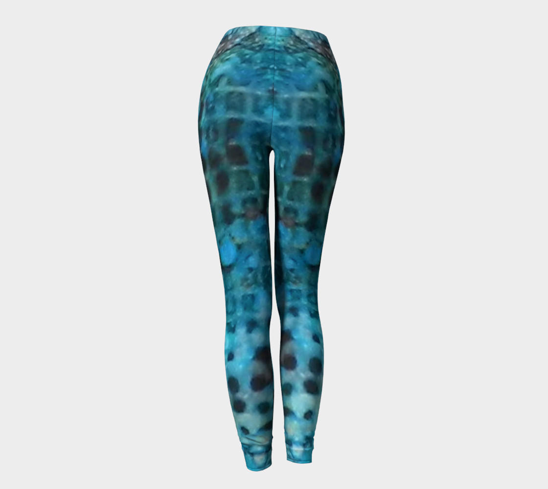 Cerulean Dream Ink #23 Yoga Leggings preview #4