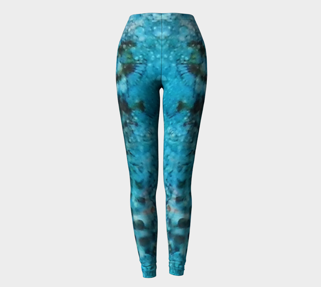 Cerulean Dream Ink #23 Yoga Leggings preview #2