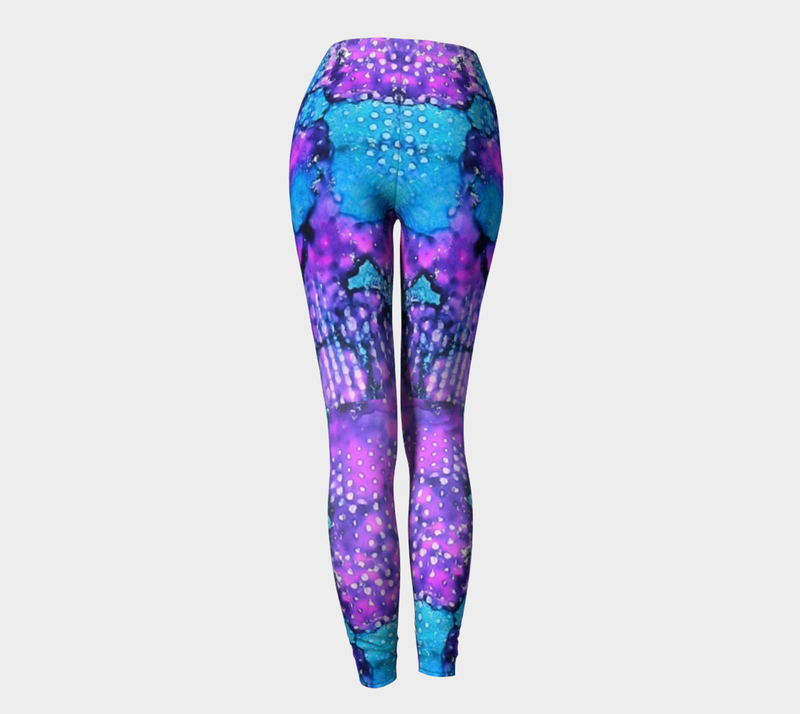 Violet Clouds Ink #24 Yoga Leggings preview #4