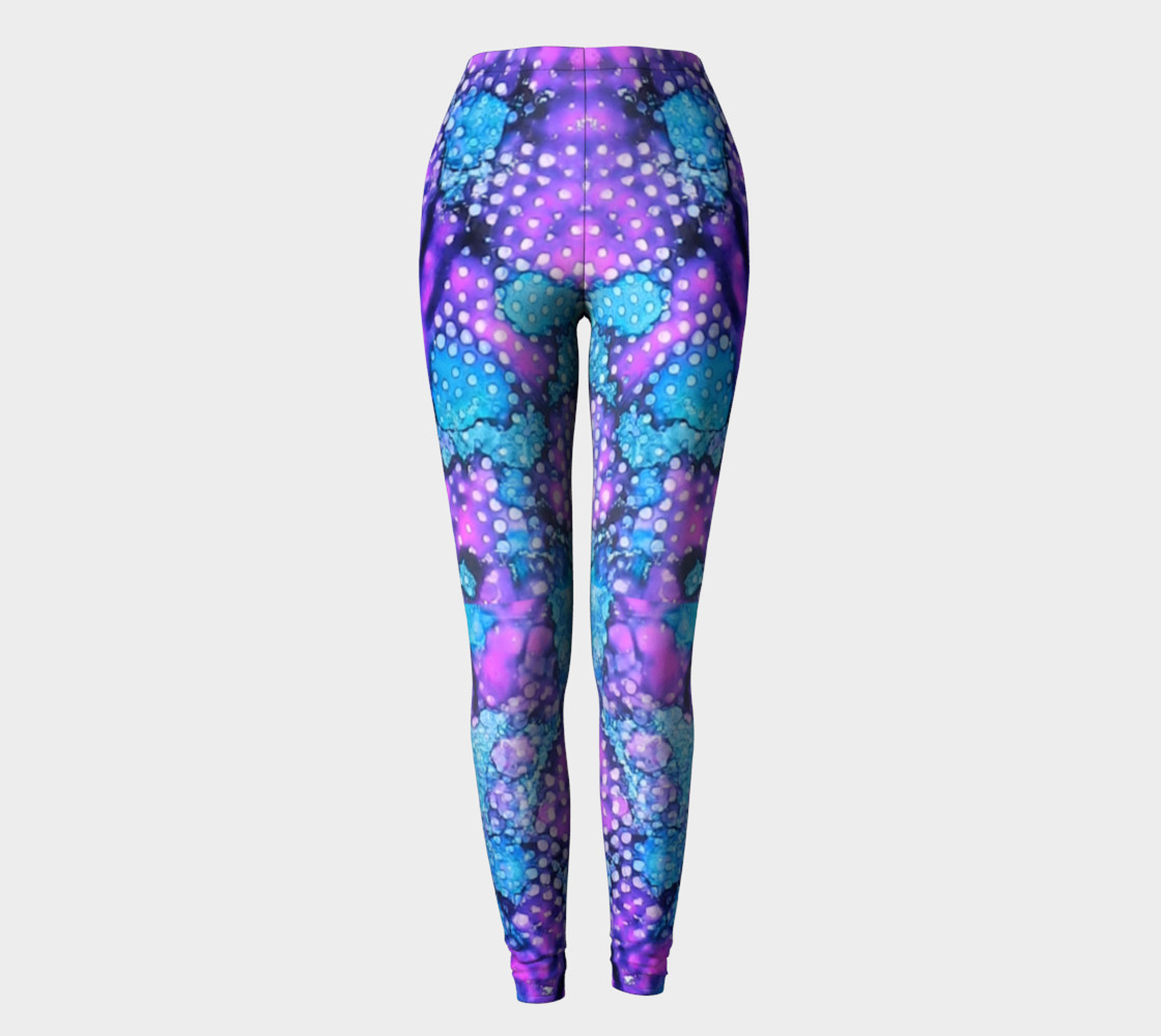 Violet Clouds Ink #24 Yoga Leggings preview #2