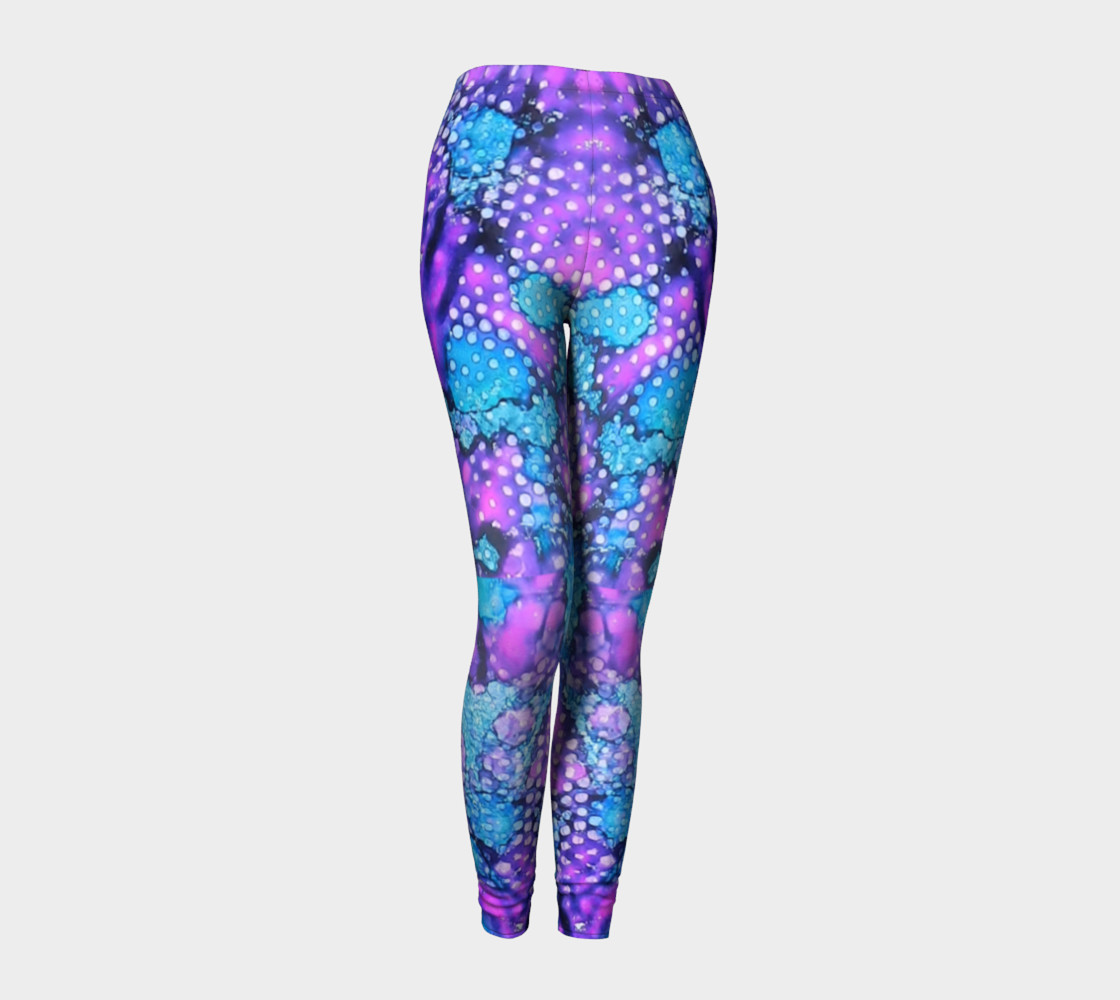 Violet Clouds Ink #24 Yoga Leggings preview #1