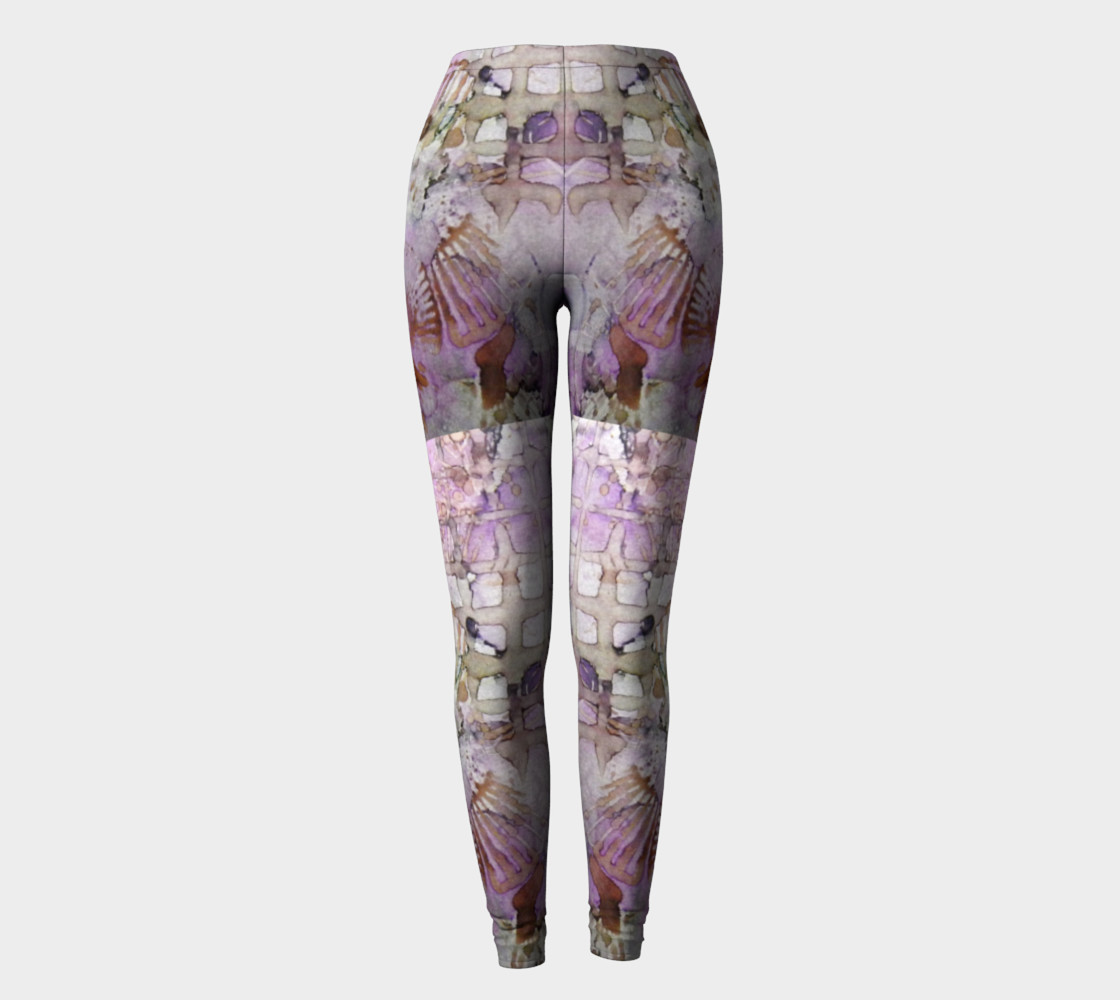 Lavender Mornings Ink #6 Yoga Leggings preview #2