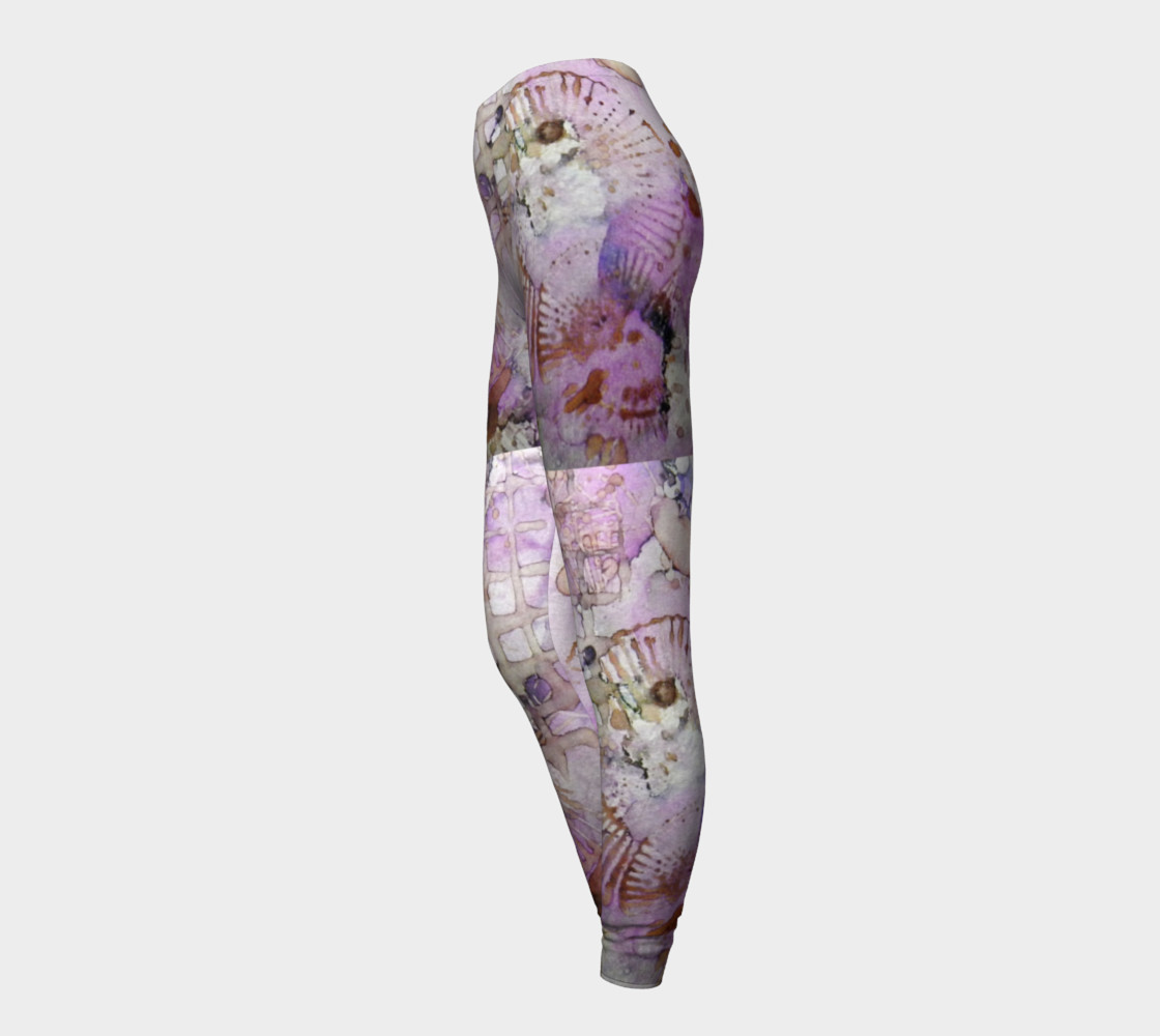 Lavender Mornings Ink #6 Yoga Leggings preview #3