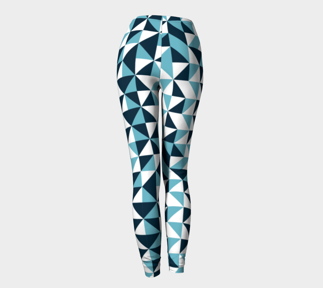 Blue Triangles Leggings preview #4