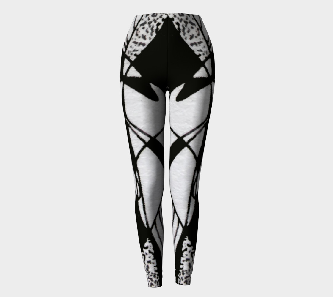 Aperçu de Leggings-Griffe Noir et blanc-micheline-plante #2