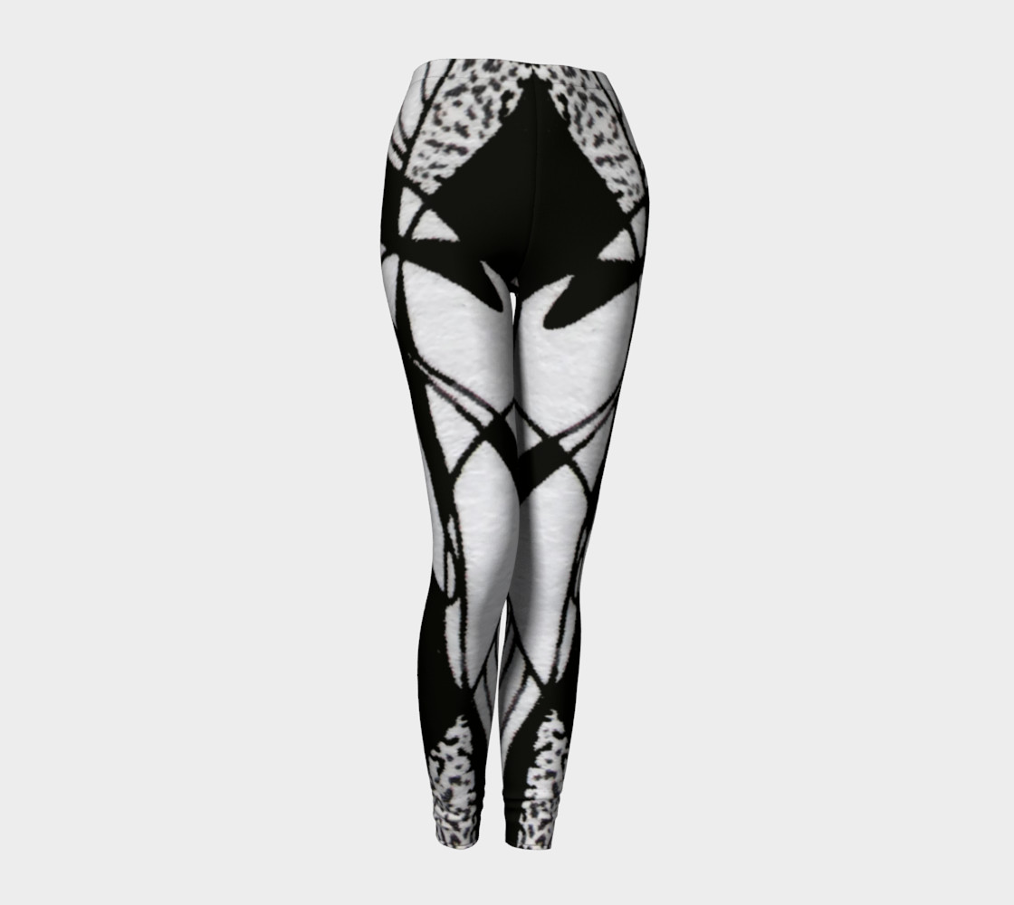 Aperçu de Leggings-Griffe Noir et blanc-micheline-plante #1