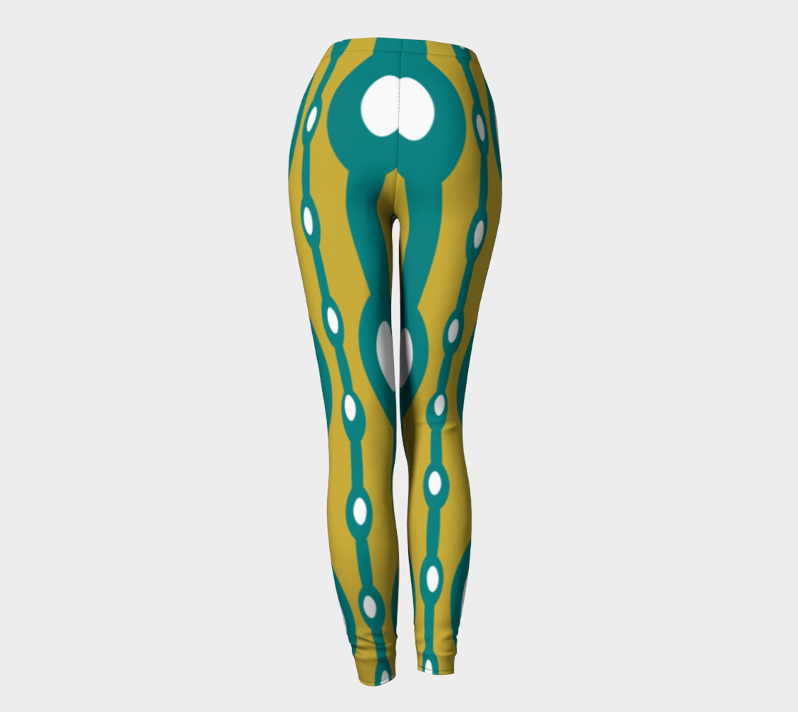Olivia Print--leggingsmustardwhitegreen preview #4