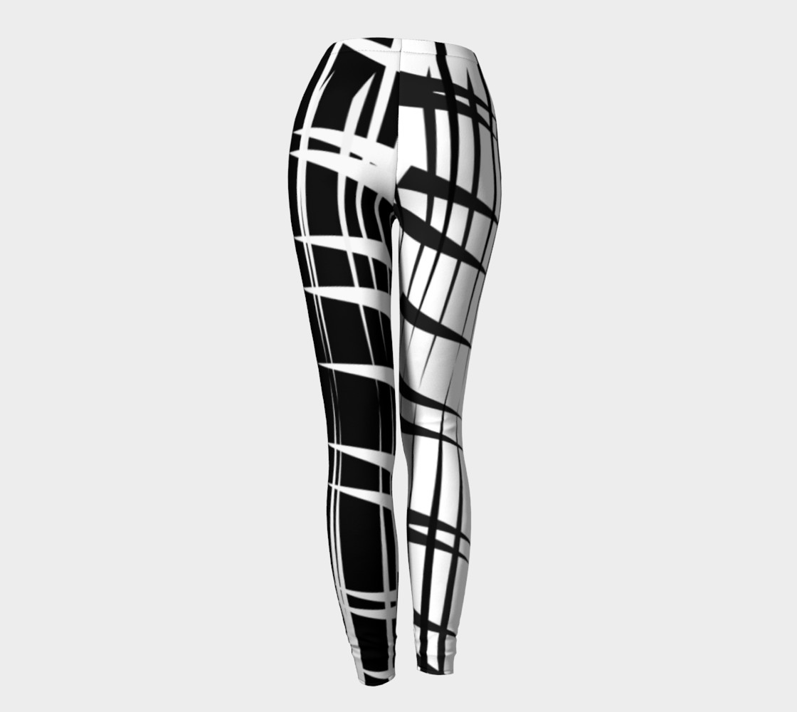 Amila Print--leggingscontrastlegblkwhite preview #4