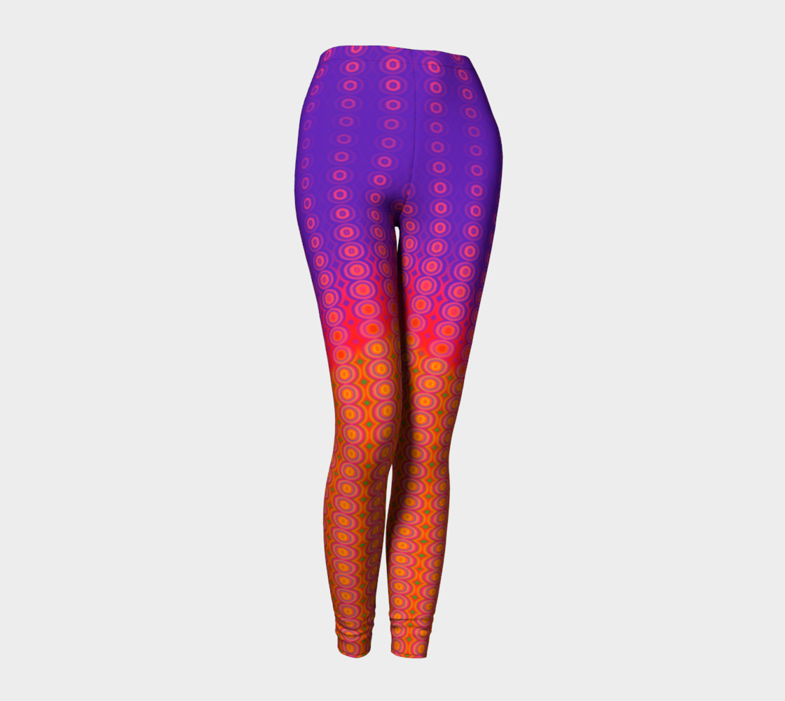 Purple and Orange Abstract Circles Retro 3D preview