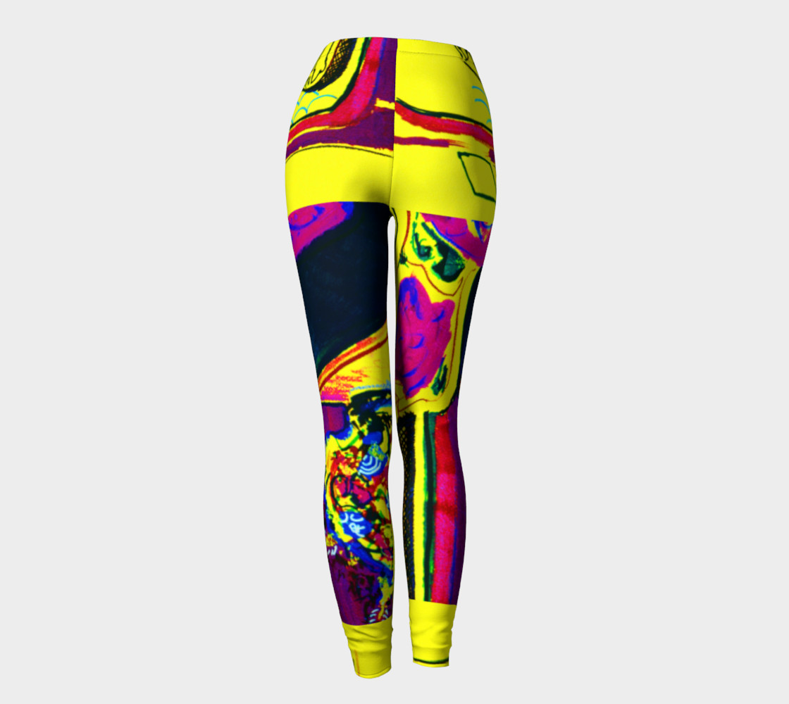 Vacation Yoga HOT ZONE Short-Shorts Printed on Leggings preview #4