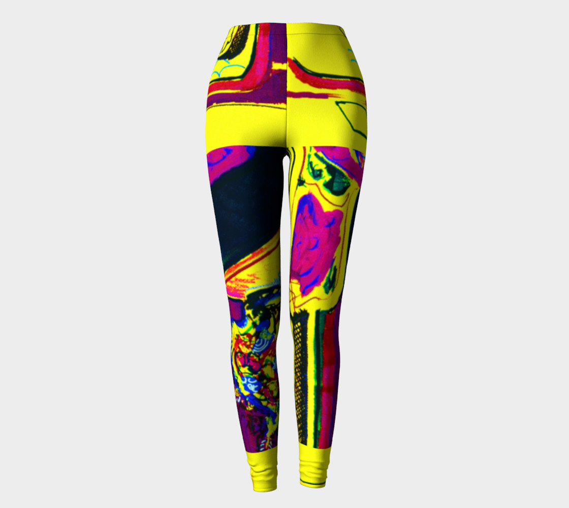 Vacation Yoga HOT ZONE Short-Shorts Printed on Leggings preview #2