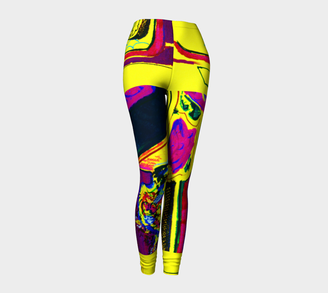 Vacation Yoga HOT ZONE Short-Shorts Printed on Leggings preview #1
