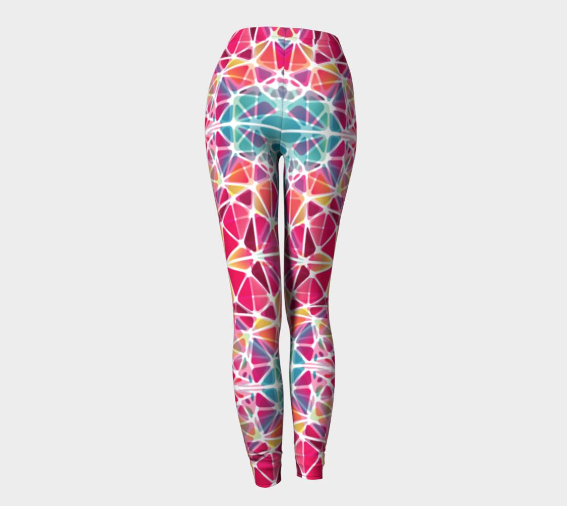 Pink and Blue Kaleidoscope Leggings preview #4