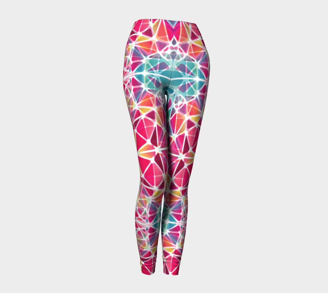 Pink and Blue Kaleidoscope Leggings preview #1