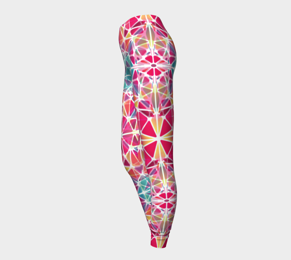 Pink and Blue Kaleidoscope Leggings preview #3