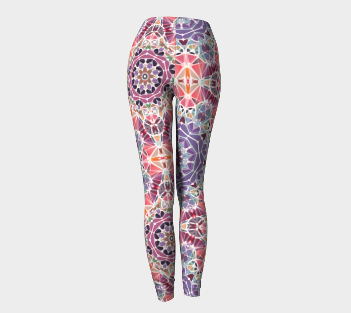 Purple and Pink Kaleidoscope Leggings preview #4
