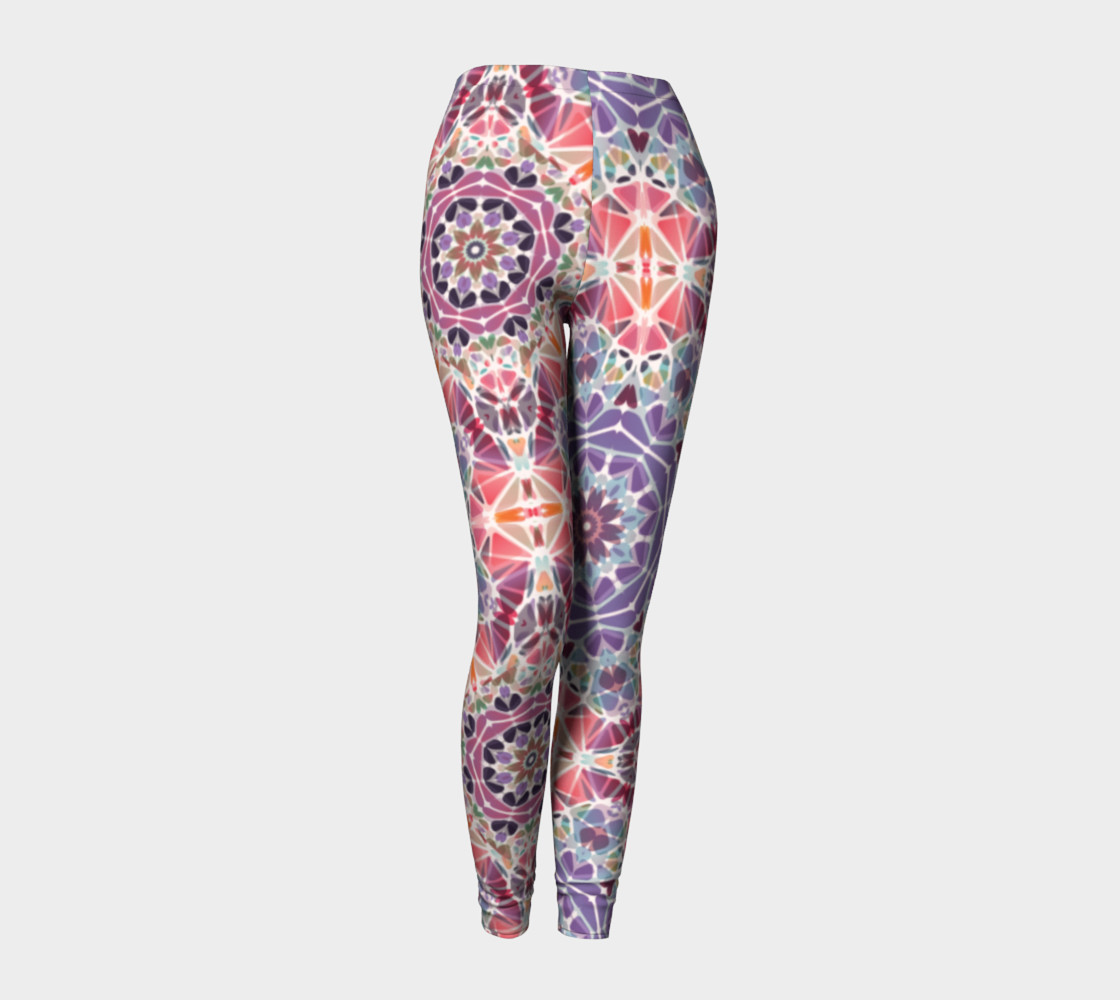 Purple and Pink Kaleidoscope Leggings preview #1