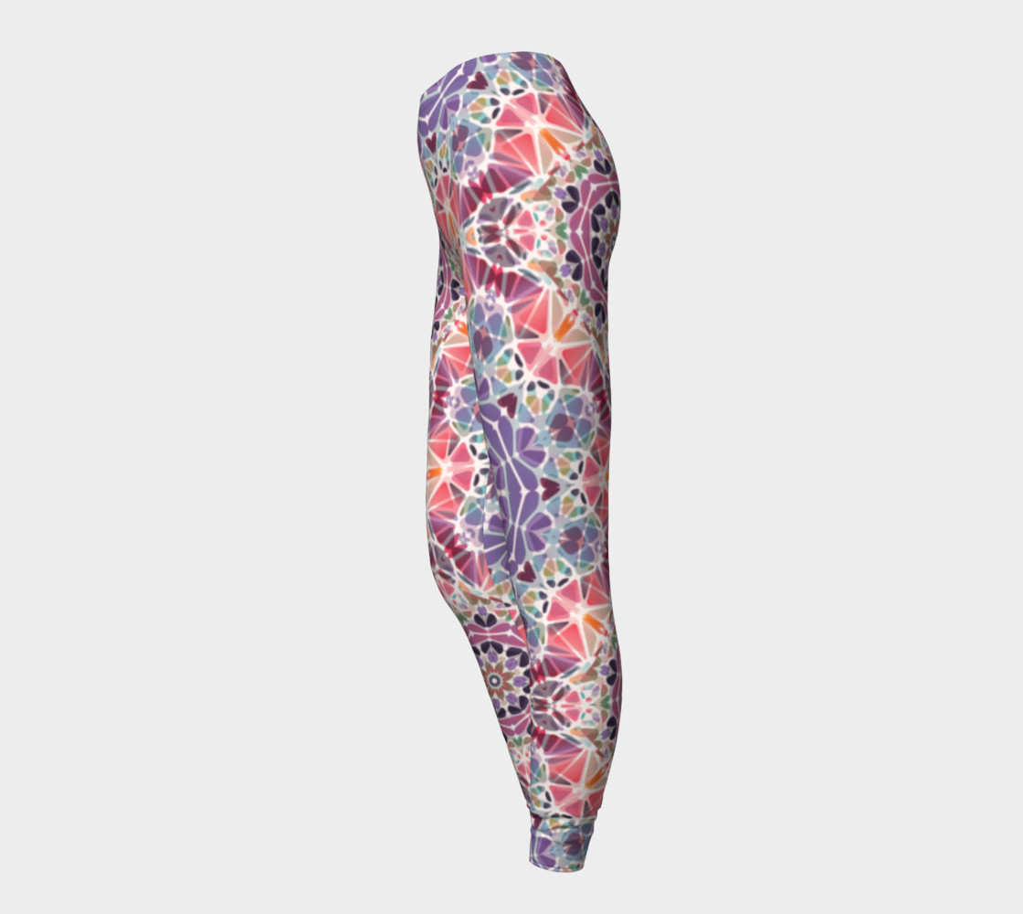 Purple and Pink Kaleidoscope Leggings preview #3