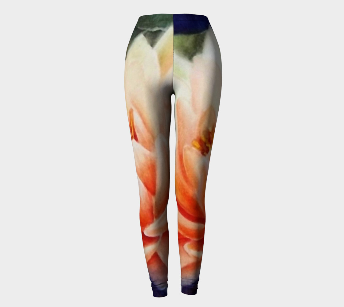 ORANGE LOTUS FLOWER in WATERCOLOR preview #2