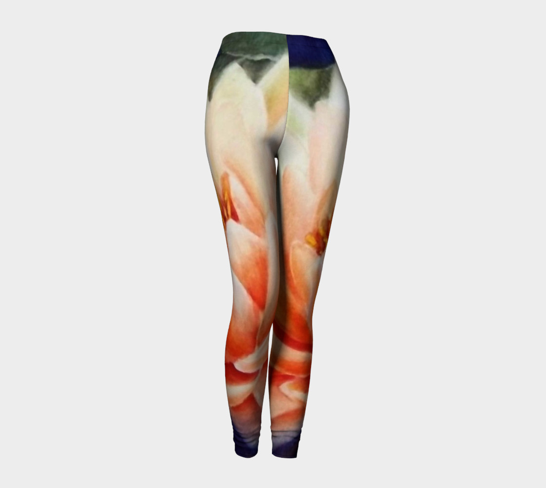 ORANGE LOTUS FLOWER in WATERCOLOR preview #1