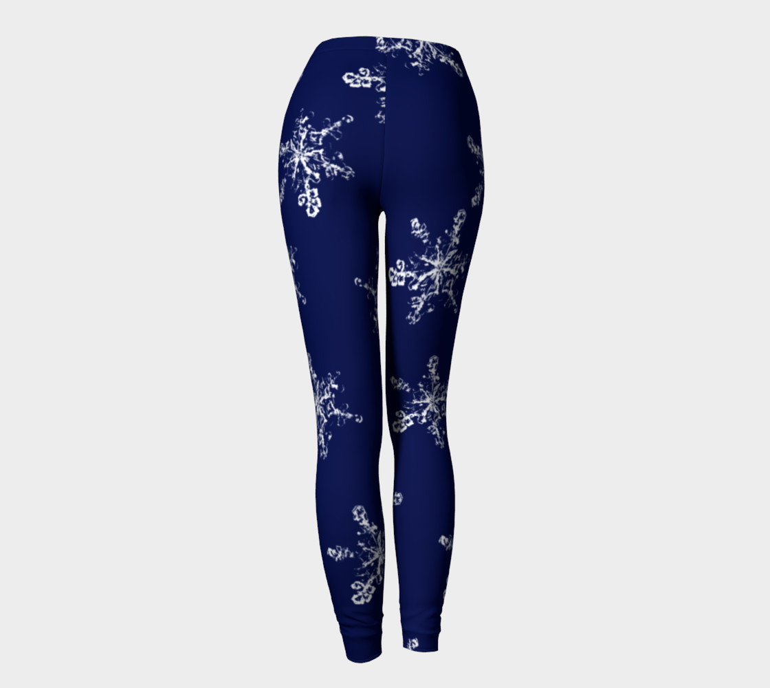 Snowflakes on Navy Background preview #4