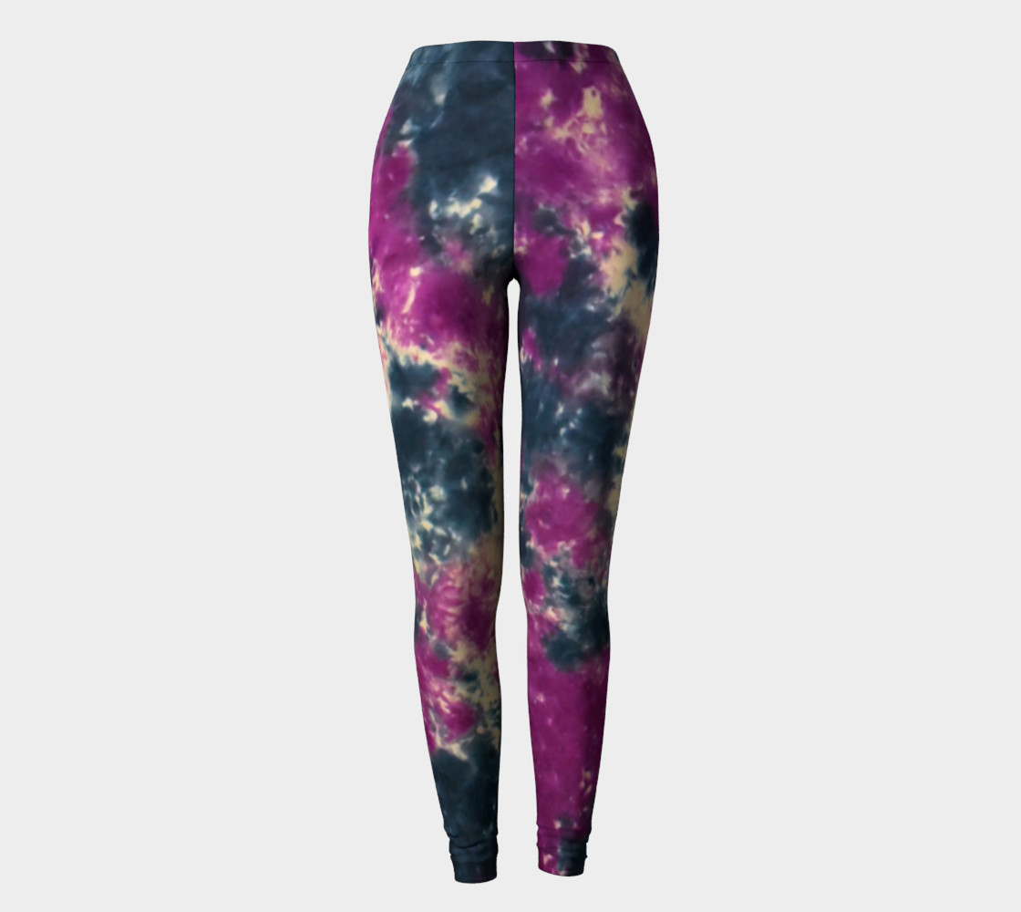 Blue Purple Scrunch Leggings preview #2