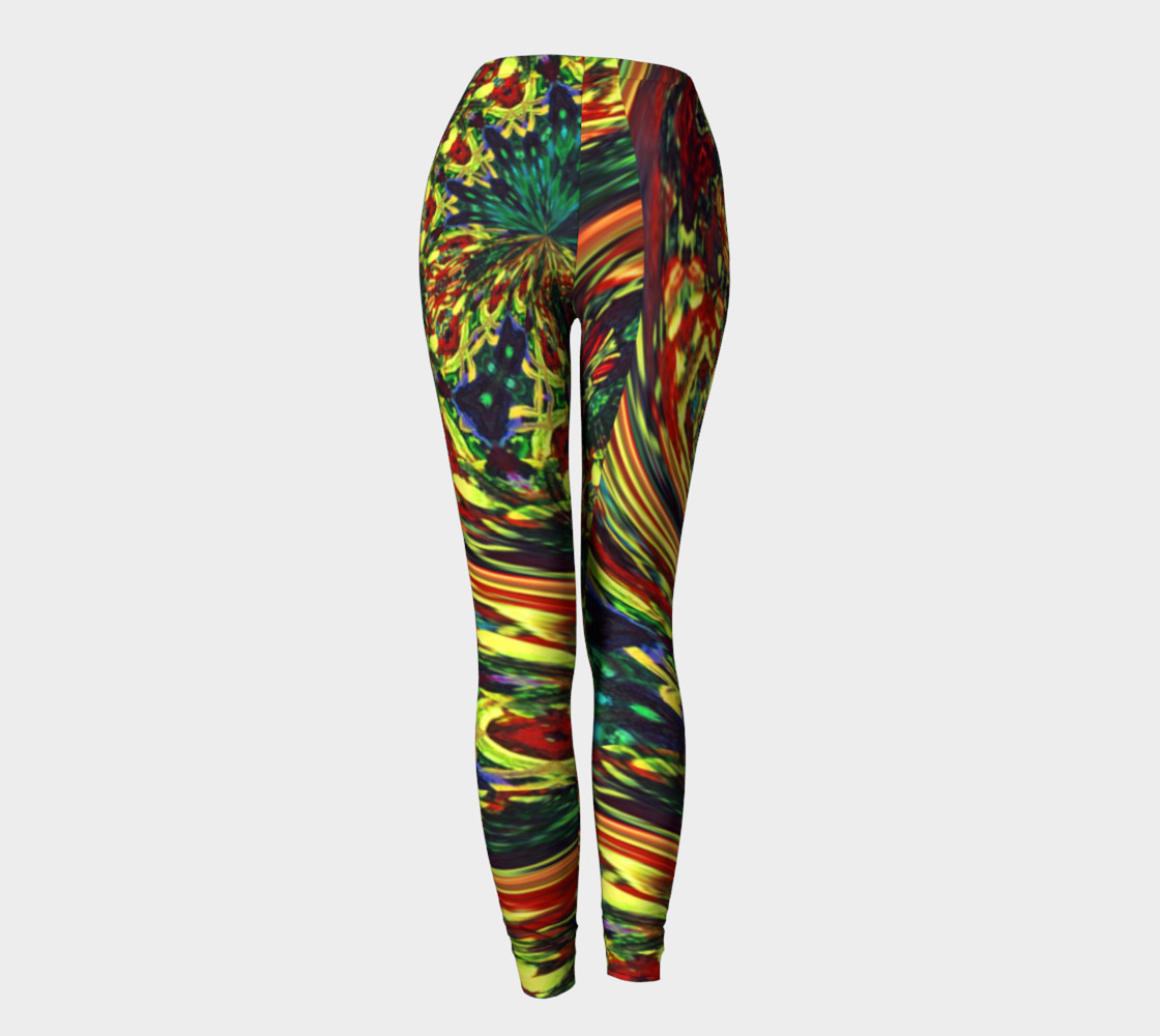 Aperçu de Glenna's Ravewear Floral-Splash Leggings #4